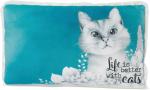 NICI 48092 - Kissen Katze Meowlina, 43 x 25 cm, türkis